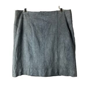 Vintage Y2K E3 Etcetera Gray Suede Mini Skirt Size 8